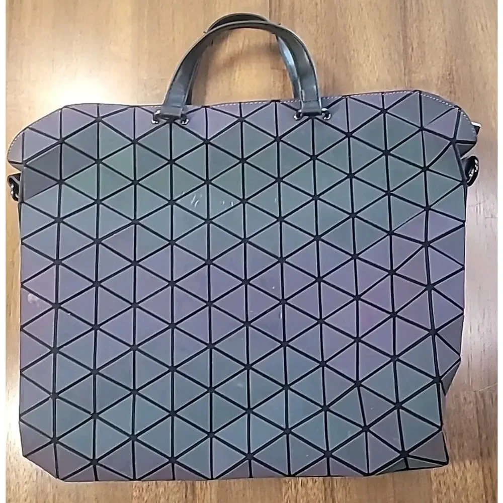 Luxshe Bao Bao Style Color Changing Briefcase Green Purple